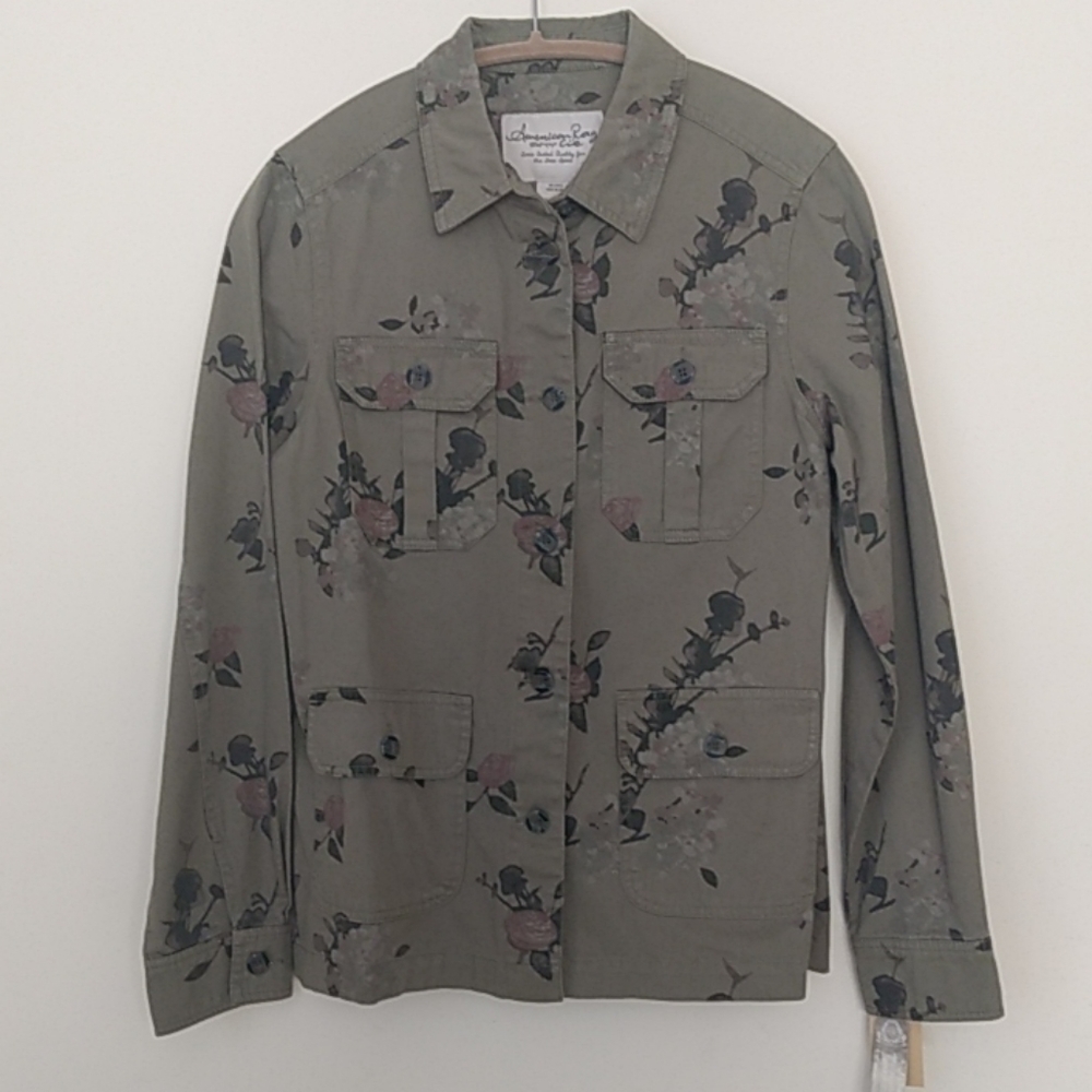 Jacket, Spring jacket, 4 pockets, floral design